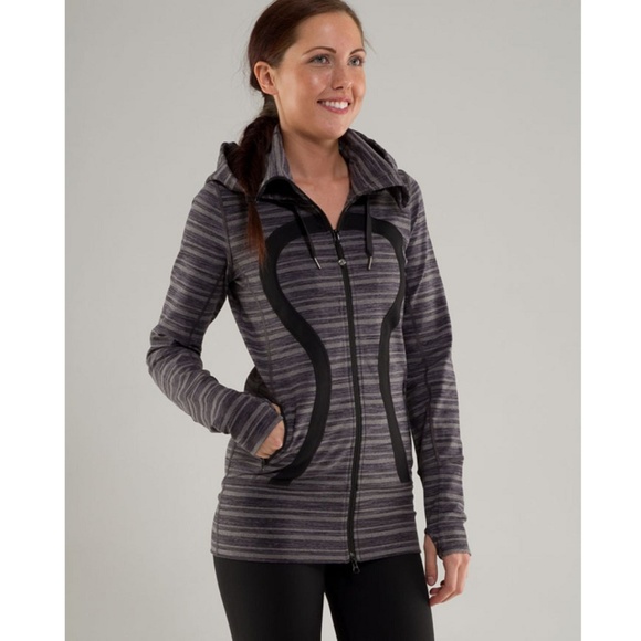 lululemon athletica Tops - <Lululemon> Stride Jacket Size 6 Striped Zip Up